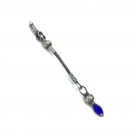 Lacivert Zirkon Taşlı 1.000 Ayar Gümüş Oksitli Kazaz Tesbih Püskülü Lacivert Zirkon Taşlı 1.000 Ayar Gümüş Oksitli Kazaz Tesbih Püskülü